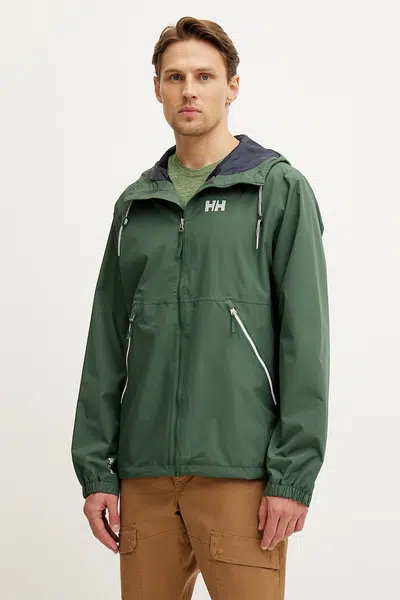 Nepromokavá bunda Helly Hansen Sandoy pánská, zelená barva, 54320