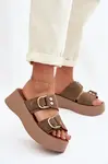 Dámské platformové sandály s přezkami