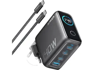 Anker 140W, 3xUSB-C, 1xUSB Nabíječka do sítě šedá