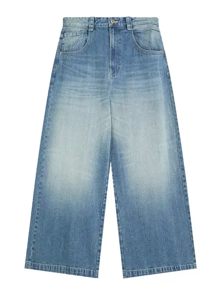 Bershka Džínsy  modrá denim