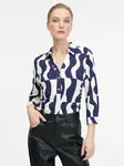 Dark blue women's blouse with collar ORSAY - Women's