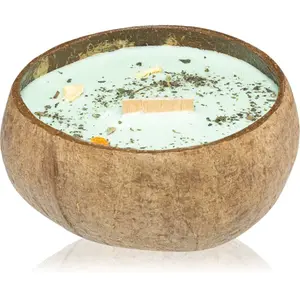 Tropicandle Lime, Basil & Mandarin vonná sviečka s dreveným knotom 350 ml