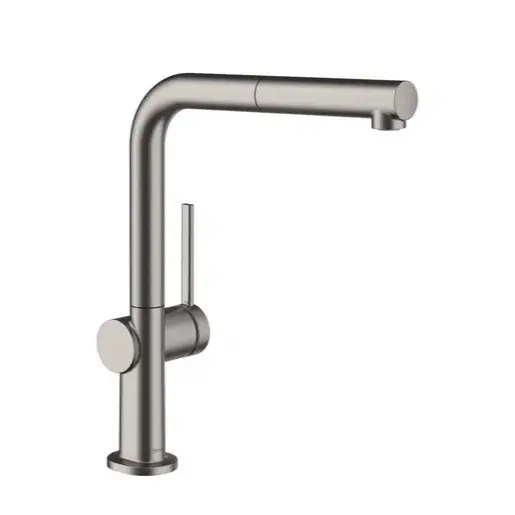 Hansgrohe Talis drezová batéria s vyťahovacou sprškou kartáčovaný čierny chróm 72845340