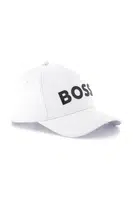 Dětská bavlněná kšiltovka BOSS bílá barva, s aplikací, J51681