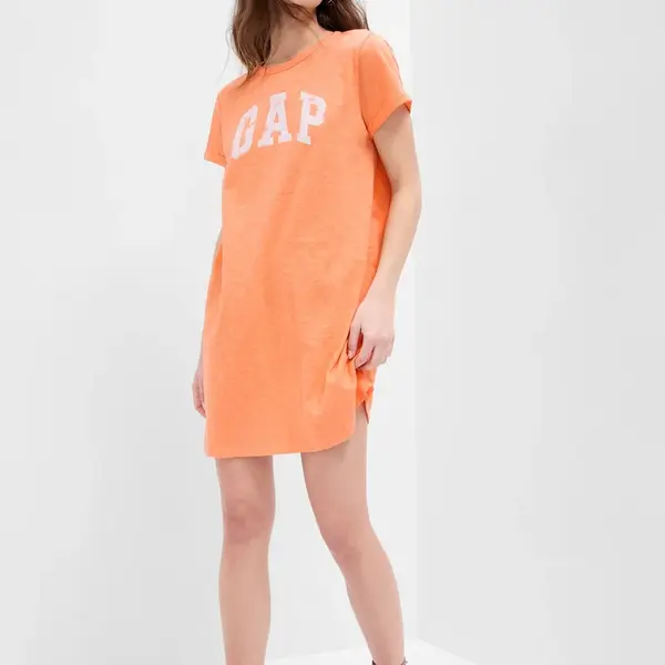 Letné a plážové šaty pre ženy GAP - oranžová, biela