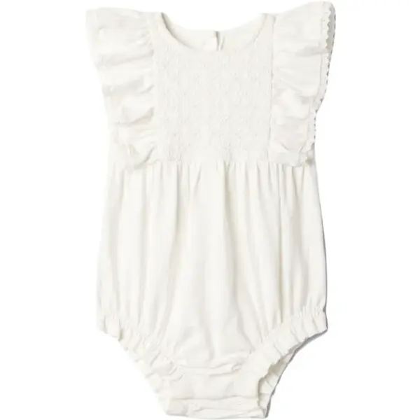 GAP CROCHET YOKE BUBBLE Dívčí body, bílá, velikost