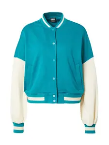 Urban Classics Prechodná bunda  smaragdová / prírodná biela