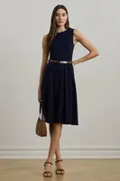 Šaty Lauren Ralph Lauren tmavomodrá barva, midi, 200973402