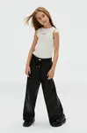 Calvin Klein Jeans  Kalhoty  FAUX LEATHER