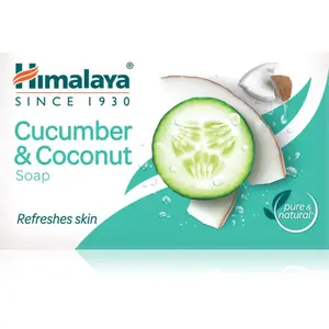 Himalaya Herbals Cucumber & Coconut tuhé mydlo s osviežujúcim účinkom 75 g