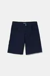 Dětské bavlněné šortky United Colors of Benetton tmavomodrá barva, nastavitelný pas, 47RGG901Y