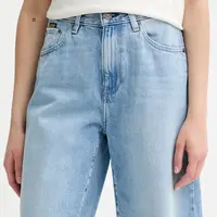 Džínové šortky G-Star dámské, modrá barva, high waist, D26268-D932