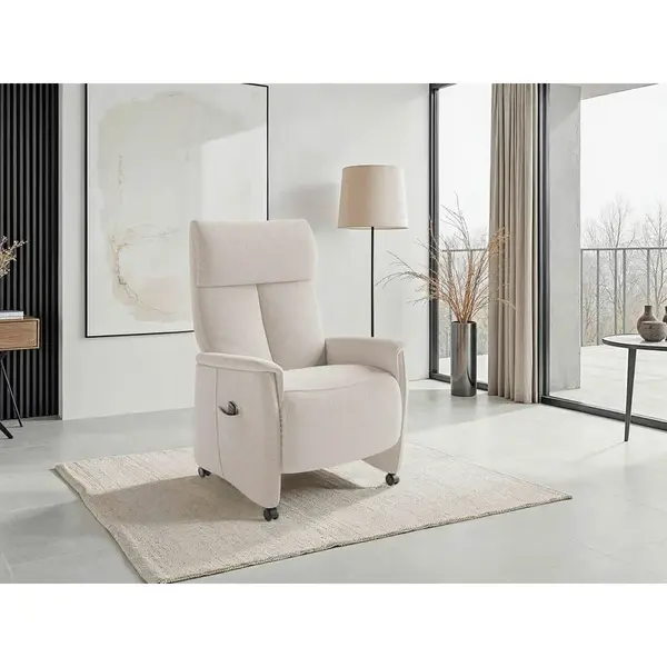 Sit & More RELAXAČNÍ KŘESLO, textil, krémová