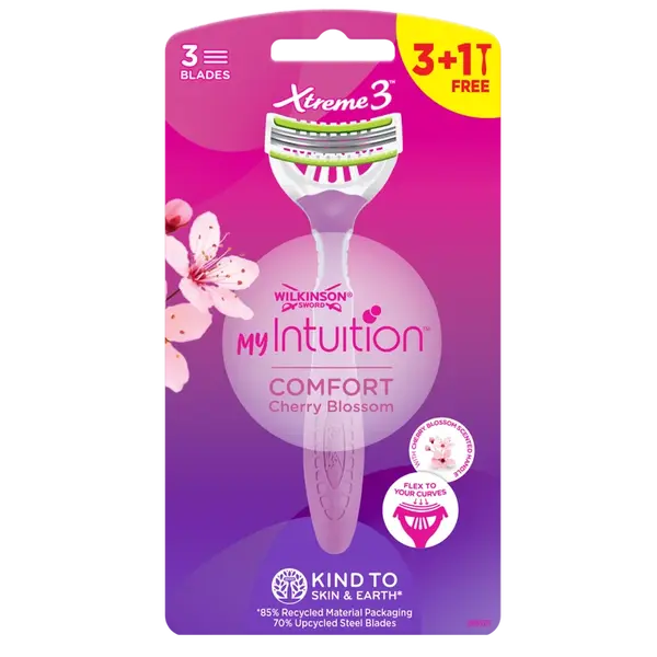 Wilkinson MY Intuition Comfort Cherry Blossom jednorázový holicí strojek 3+1 ks