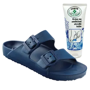 SANTÉ Dámské pantofle EB/2025 BLUE v.43 + krém na zvláčnění kůže