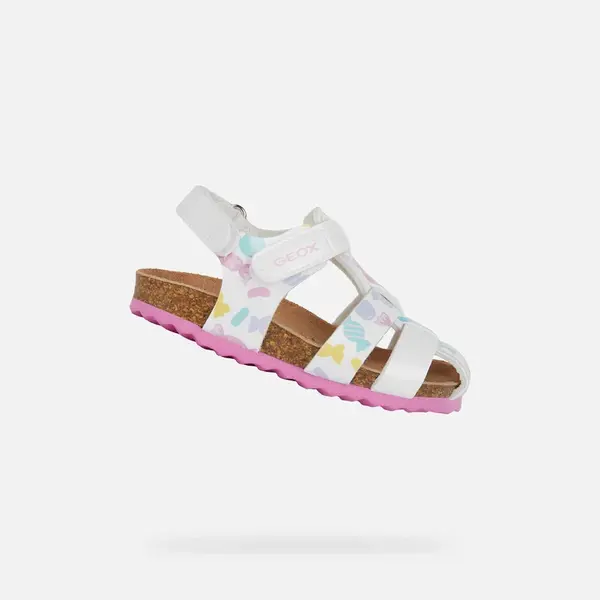 Biele dievčenské sandále Geox