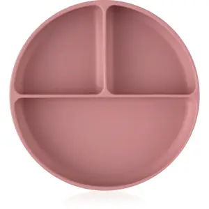 Petite&Mars Take&Match 6m+ dělený talíř kulatý Dusty Rose 1 ks