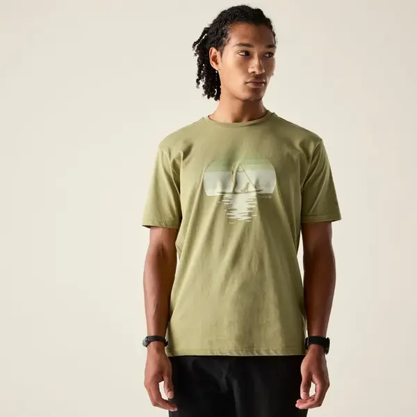 Pánské bavlněné tričko dare2b movement iii khaki xxl