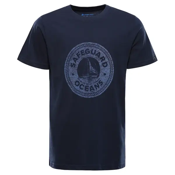 Pánské bavlněné triko alpine pro domen modrá 4xl