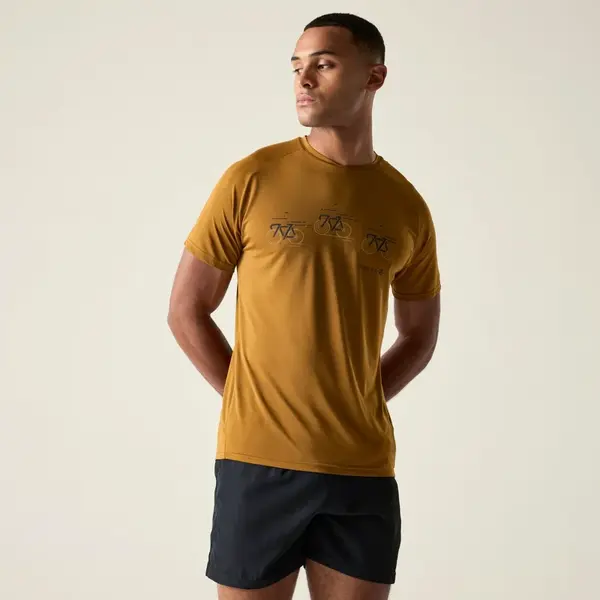 Pánské funkční tričko dare2b tech ii hořčicová xxl