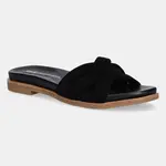 Semišové pantofle Emu Australia Ikara dámské, černá barva, W13054 Black