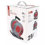 Kabel prodlužovací, 25m / 230V, cívka, 4 zásuvky