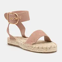 Semišové sandály Pepe Jeans ARAMI LOG dámské, růžová barva, PLS90680