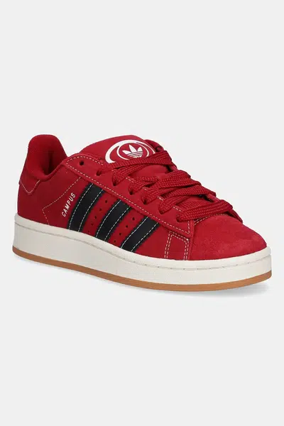 Dětské semišové sneakers boty adidas Originals CAMPUS 00s vínová barva, JP7616