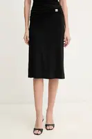 Sukně Herve Leger Valentina černá barva, midi, áčková, RMJ3518812