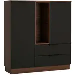 Komoda Alicante 120 cm, ořech selekt/kosmos šedá