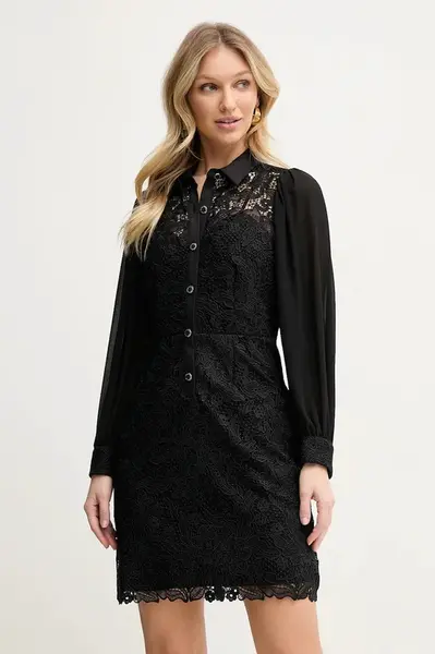 Šaty Morgan RISLO černá barva, mini, RISLO