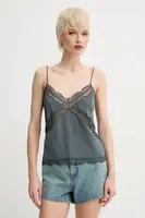 Hedvábná halenka ZADIG&VOLTAIRE šedá barva, hladká, WWCR01258