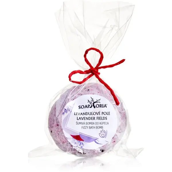 Soaphoria Lavender Fields Fizzy Bath Bomb koupelový balistik s regeneračním účinkem 85 g