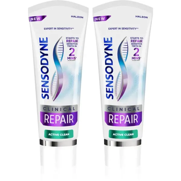 Sensodyne Clinical Repair Active Clean zubní pasta 2x75 ml