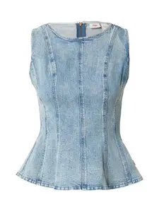 LEVI'S ® Top 'Leighton Peplum Top'  modrá denim