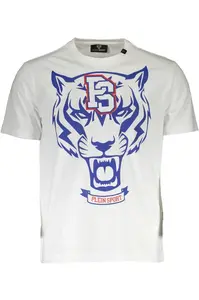 Biele pánske tričko Plein Sport s krátkym rukávom