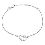 Silvego Něžný stříbrný řetízek na ruku se Srdíčky ZTJ3J72001