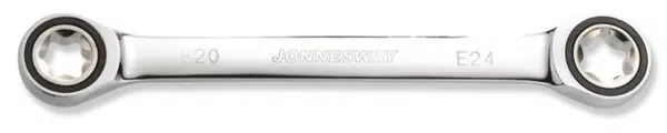 Očkový klíč s ráčnou TORX-E E14xE18 mm, 72 zubů - JONNESWAY W671418 Velikost: E20xE24
