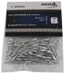 Trhací nýty hliník-ocel, různé rozměry, s plochou hlavou, balení 100 ks - ASTA Velikost: 3.2x6.4 mm