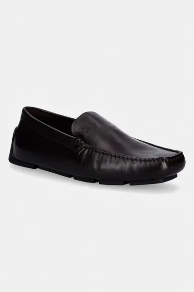 Calvin Klein mokasíny pánské kožené DRIVER PENNY EMBL LTH