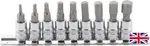 BGS technic Zástrčné hlavice Imbus 1/4", palcové (3/32"-3/8"), sada 9 ks na liště - BGS 2749