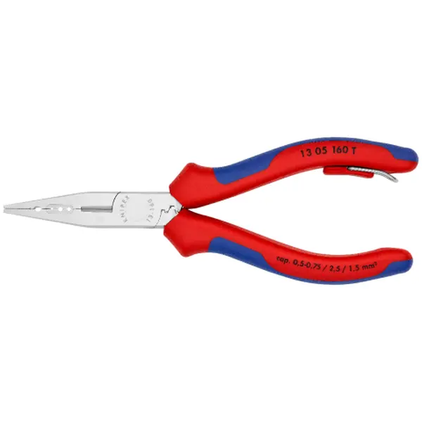 Elektrikářské kleště, odizolovací, 0,5-0,75/1,5/2,5 mm, s okem - KNIPEX 13 05 160 T