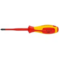 Šroubovák křížový (Pozidriv), izolovaný 1000V, PZ2, délka 212 mm - KNIPEX 98 25 02 Délka: 212 mm, Velikost: PZ2, Provedení: Zúžený