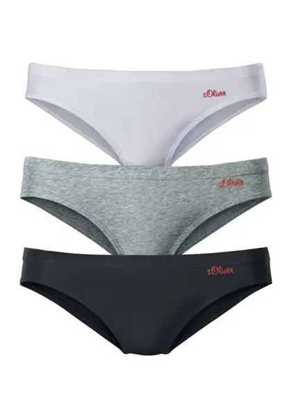 s.Oliver Nohavičky  sivá melírovaná / červená / čierna / šedobiela