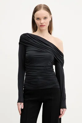 Halenka Abercrombie & Fitch dámská, černá barva, hladká, KI139-5204
