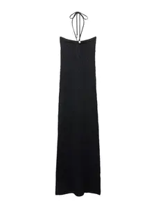 Pull&Bear Pletené šaty  čierna