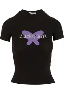 Felicious Tričko  levanduľová / čierna