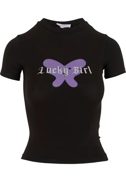 Felicious Tričko  levanduľová / čierna