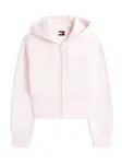 Tommy Jeans Tepláková bunda  pastelovo ružová