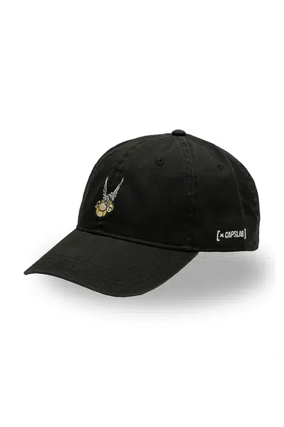 Bavlněná baseballová čepice Capslab x Asterix černá barva, CL/AST1/1/CD/AST